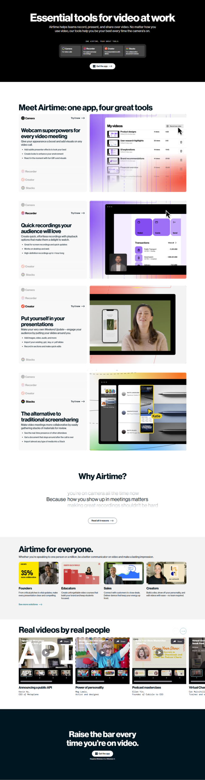 Landing Page @Airtime