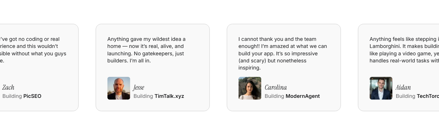 Testimonials Section @Anything