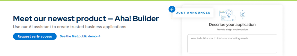 Announcement Banner @Aha!