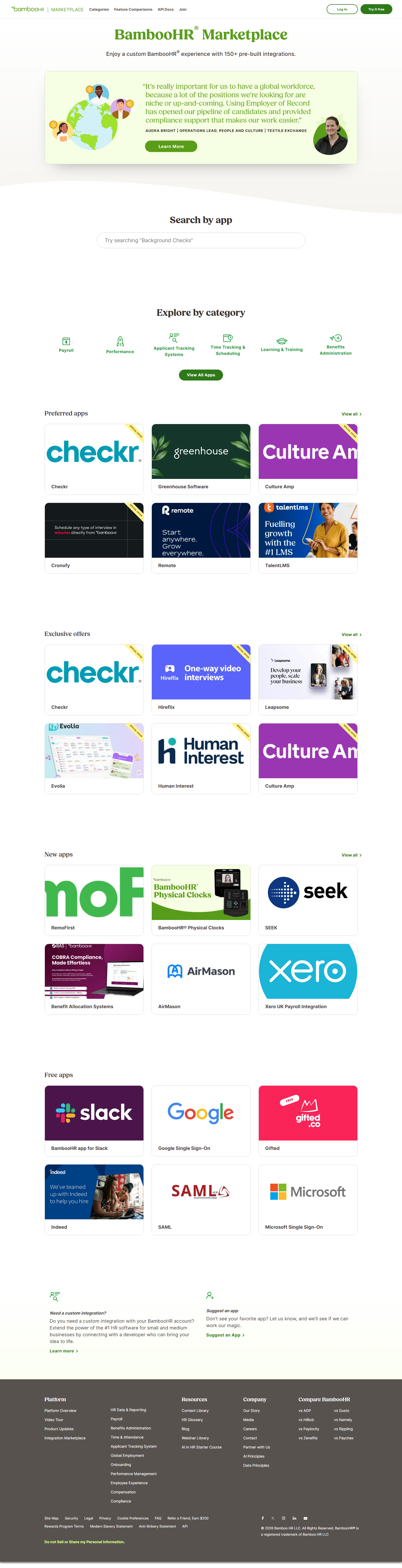 Integrations @BambooHR