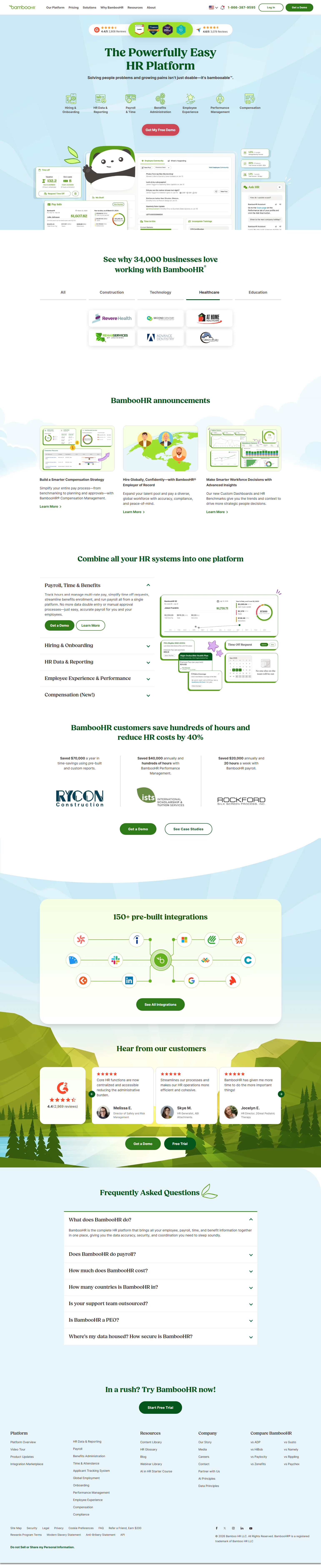 Landing Page @BambooHR