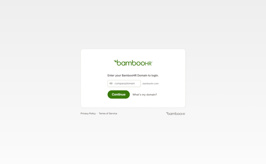 Login @BambooHR