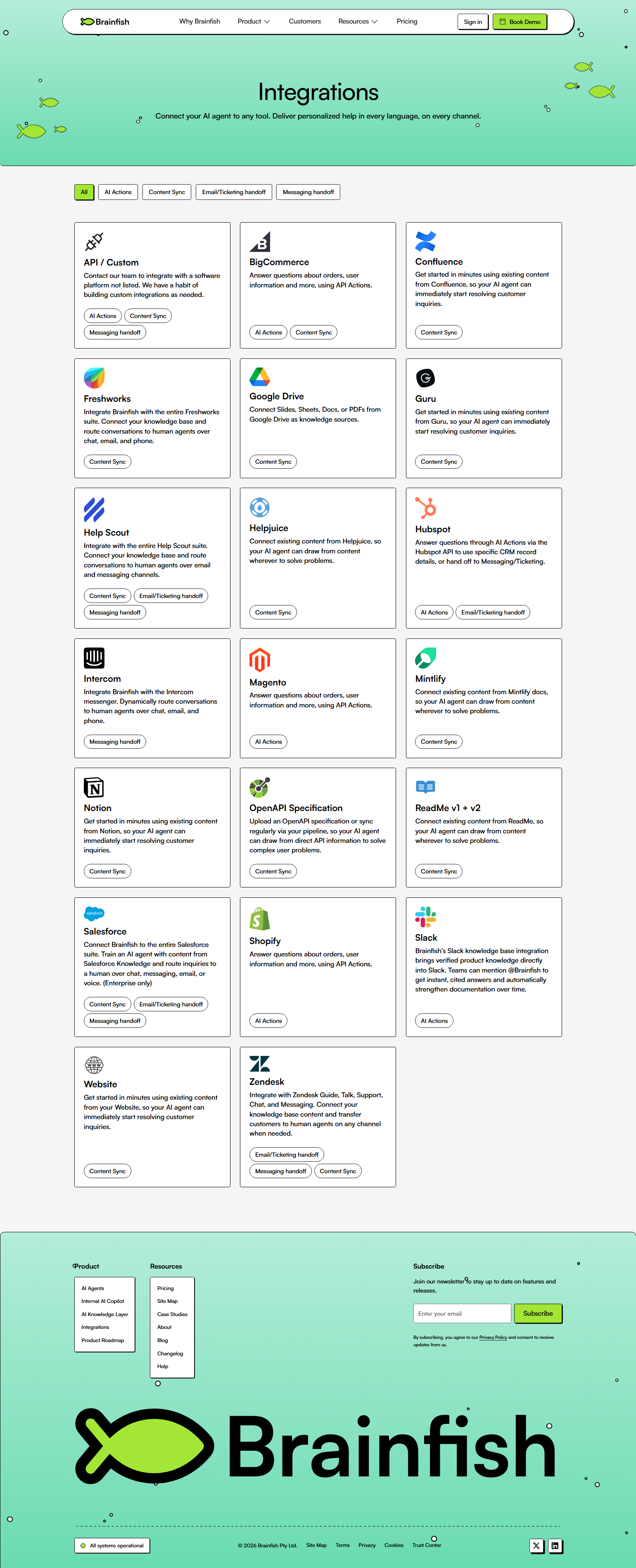 Integrations @Brainfish