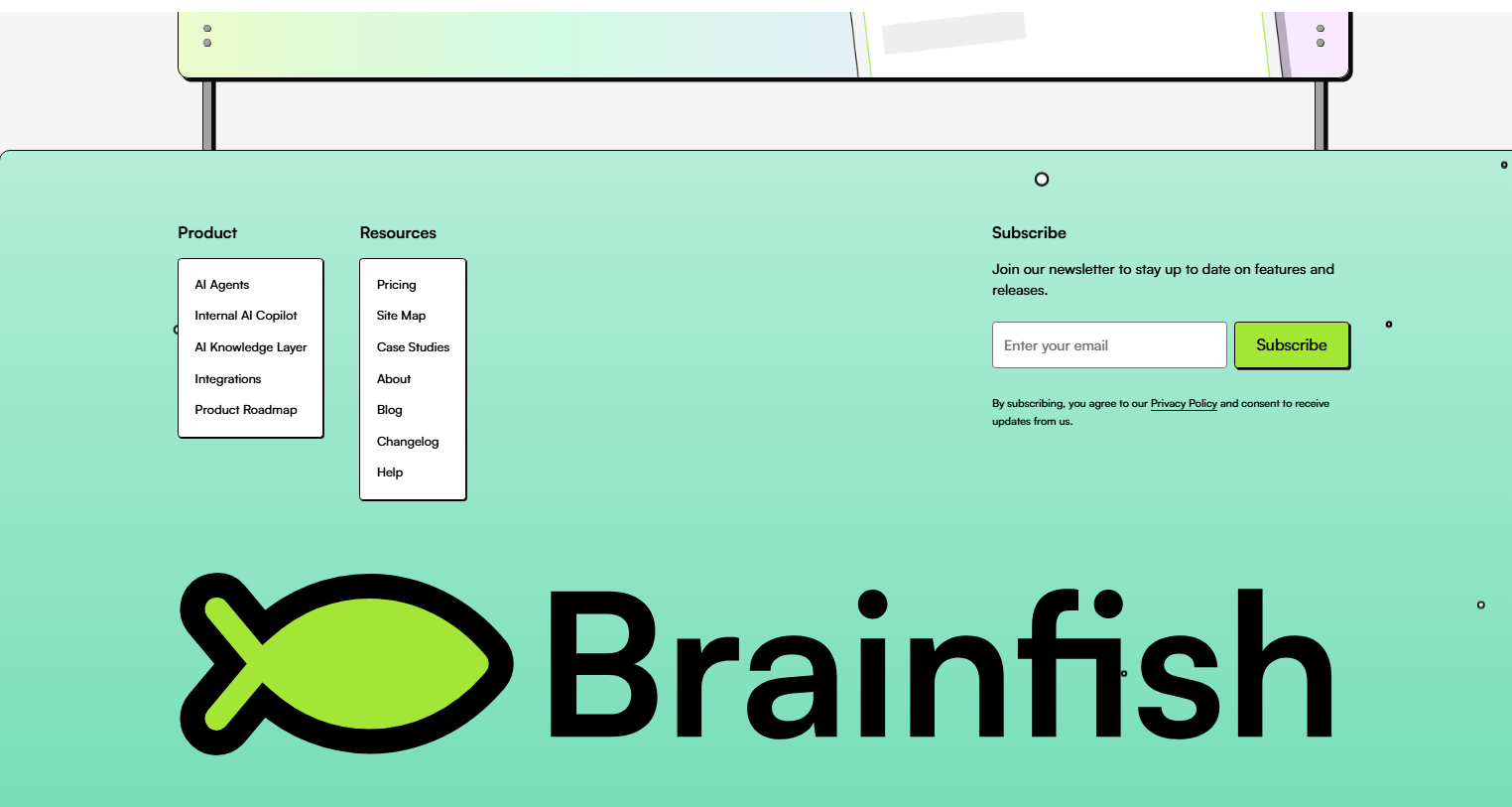 Newsletter Signup @Brainfish