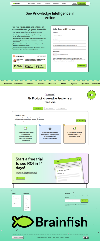 Contact Sales @Brainfish