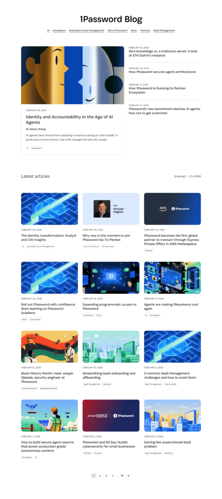 Blog Index @1Password