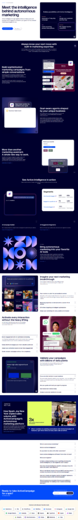 Product Page @ActiveCampaign