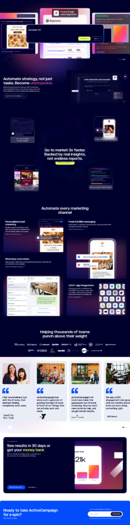 Landing Page @ActiveCampaign