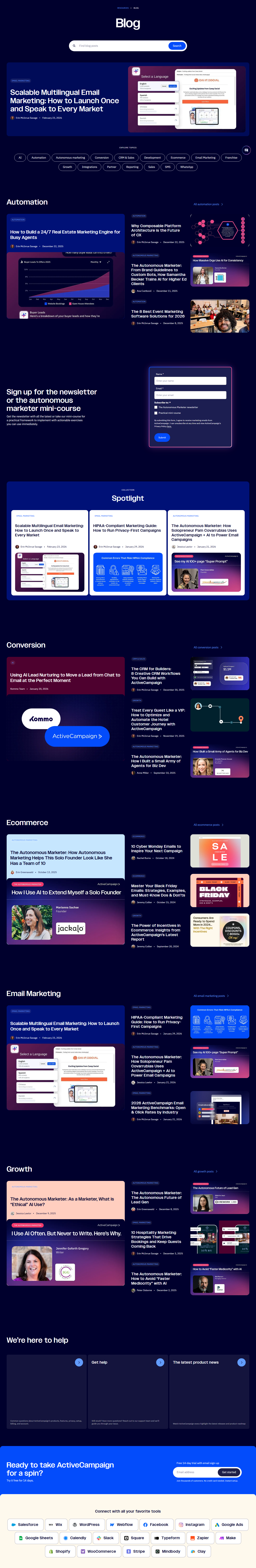 Blog Index @ActiveCampaign