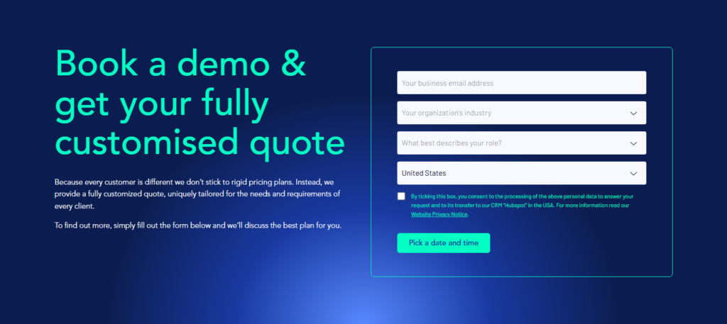 Pricing Page @Adverity