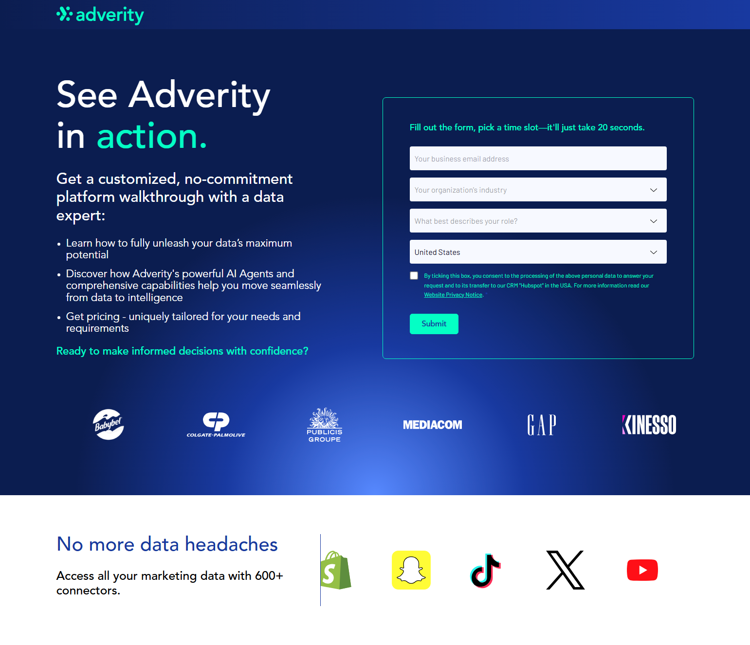 Contact Sales @Adverity