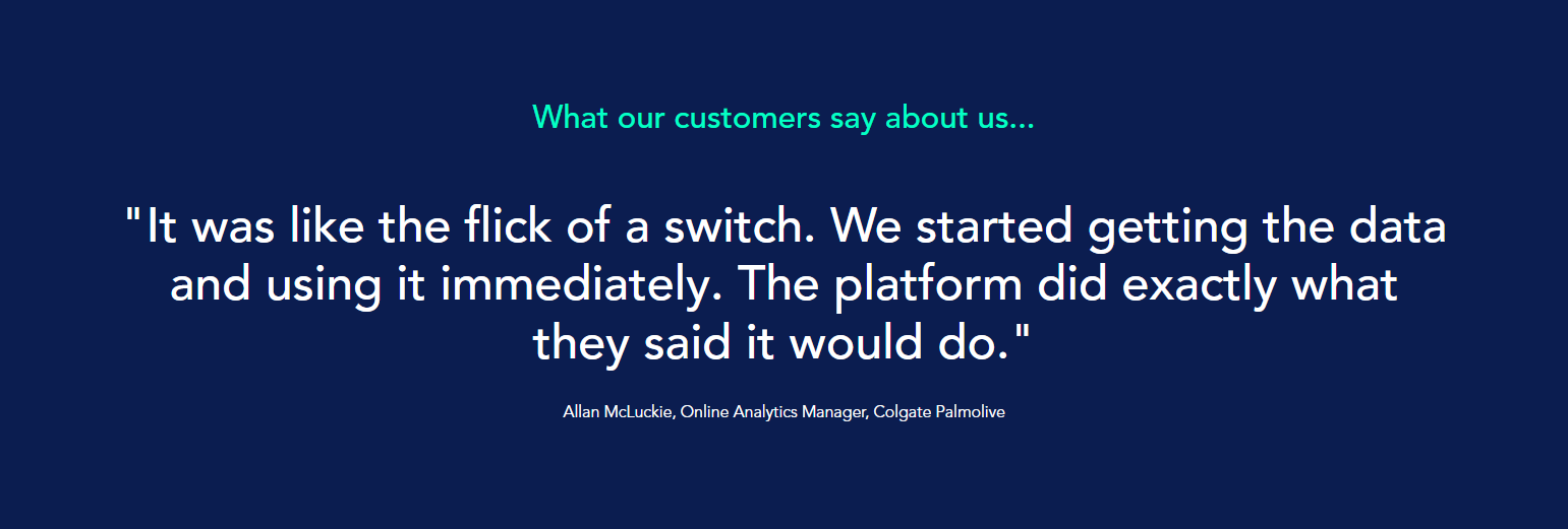 Testimonials Section @Adverity