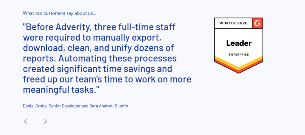 Testimonials Section @Adverity