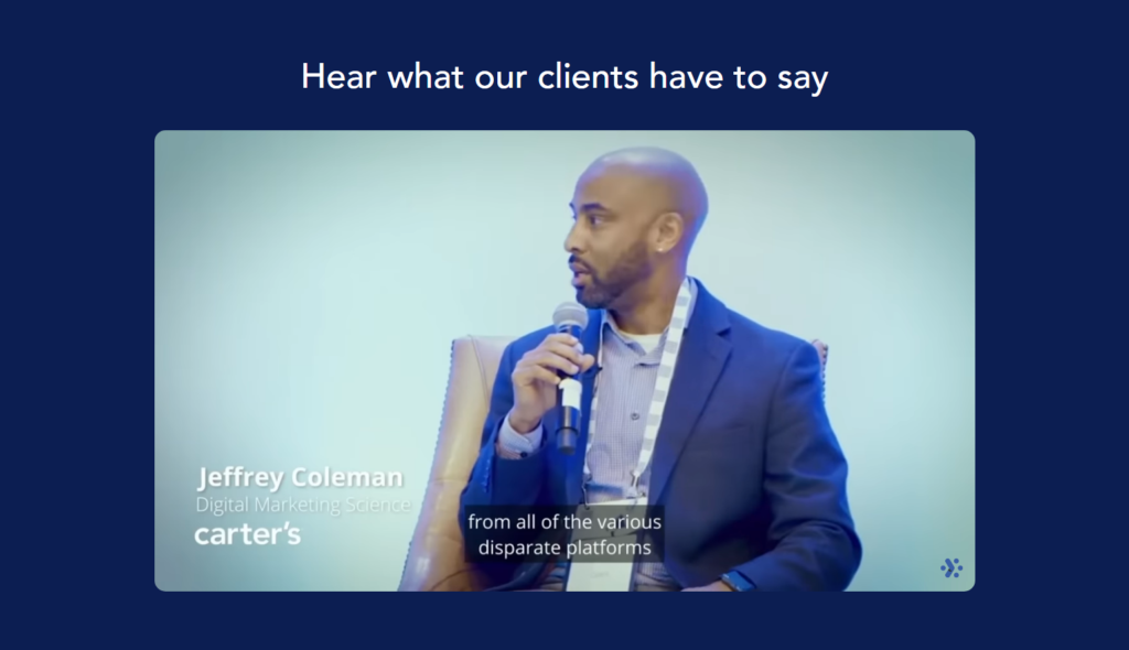 Testimonials Section @Adverity