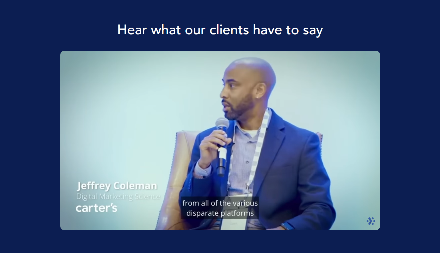 Testimonials Section @Adverity