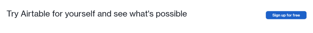 CTA @Airtable