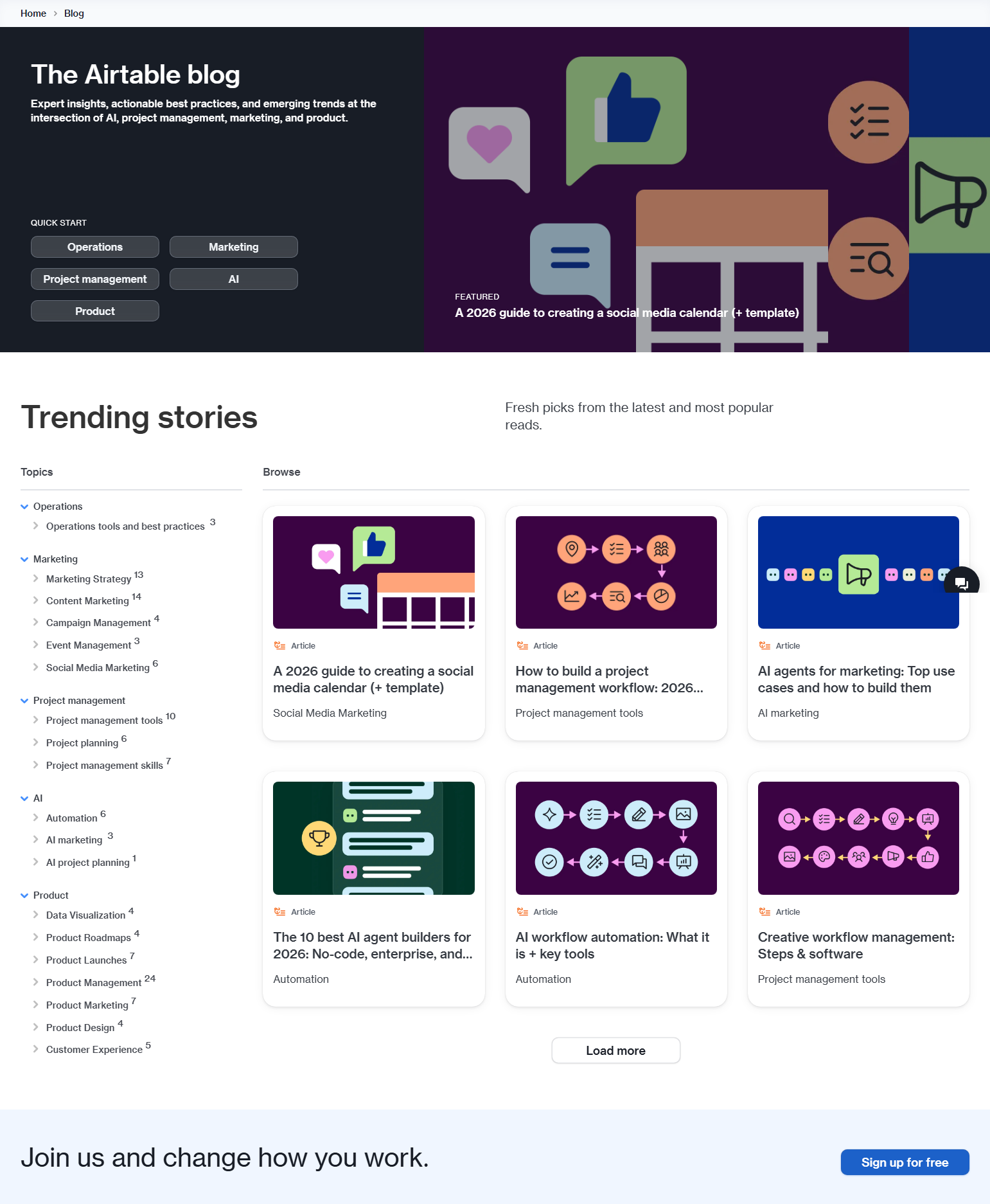 Blog Index @Airtable
