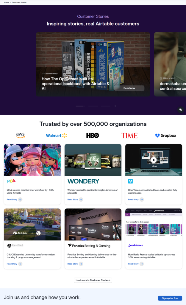 Case Study Index @Airtable