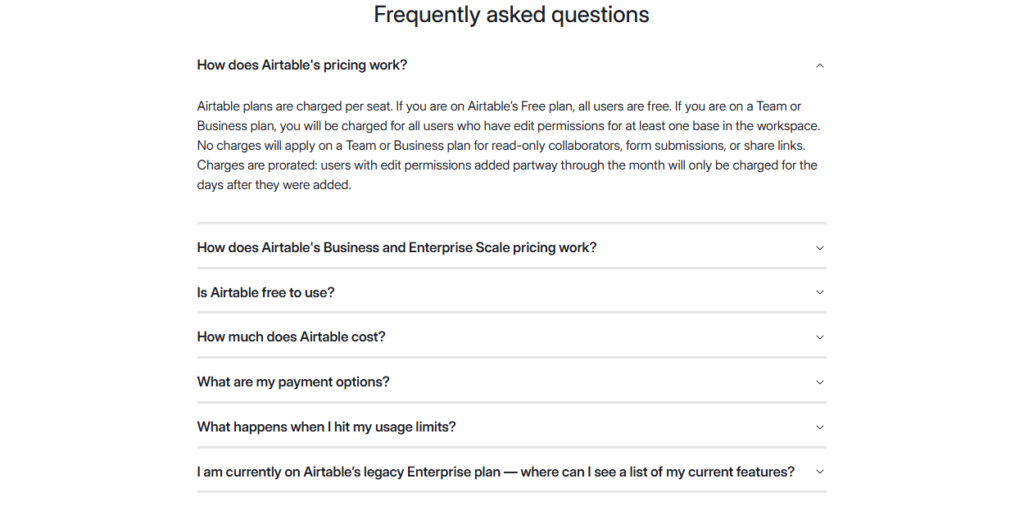 FAQ @Airtable