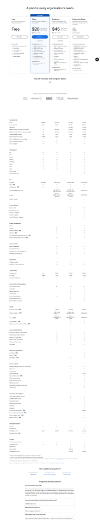 Pricing Page @Airtable