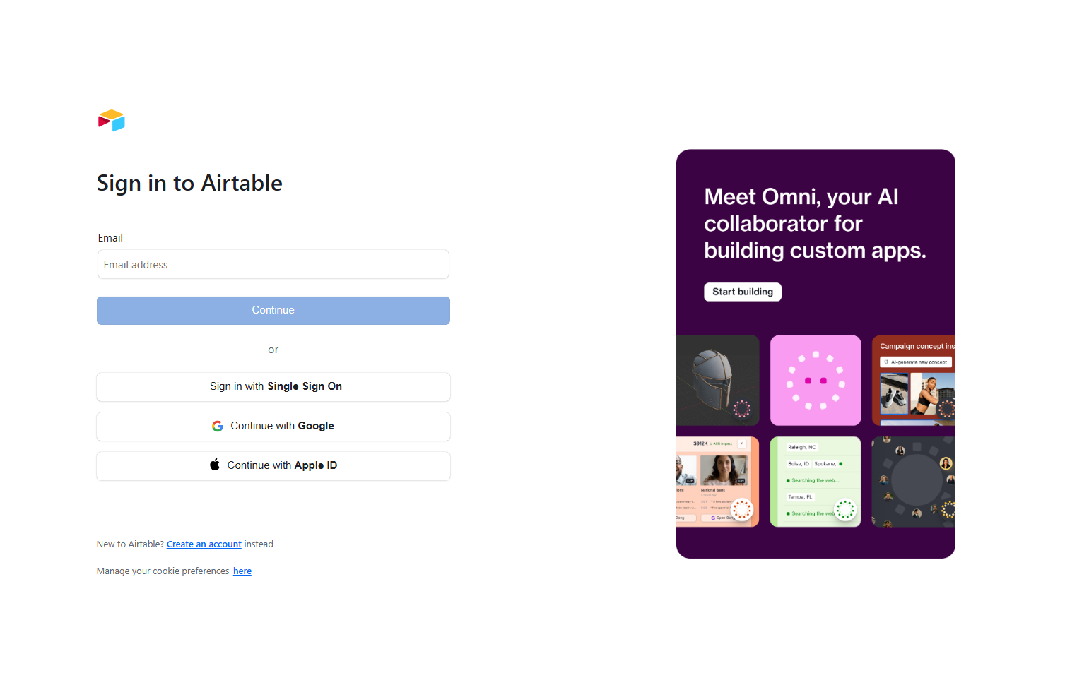Login @Airtable
