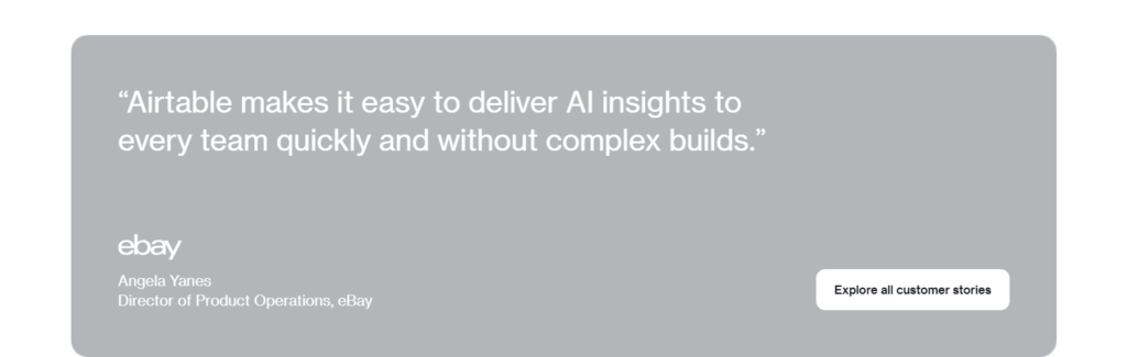 Testimonials Section @Airtable