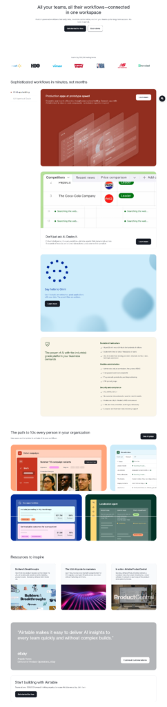Landing Page @Airtable