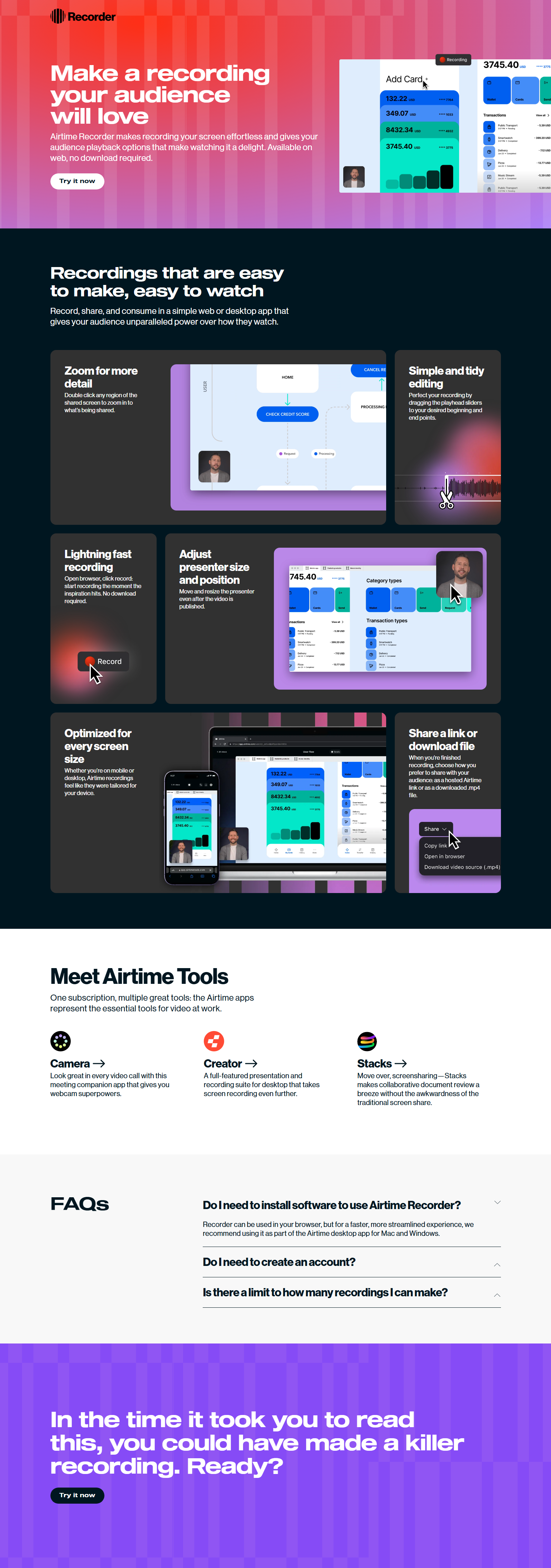 Product Page @Airtime