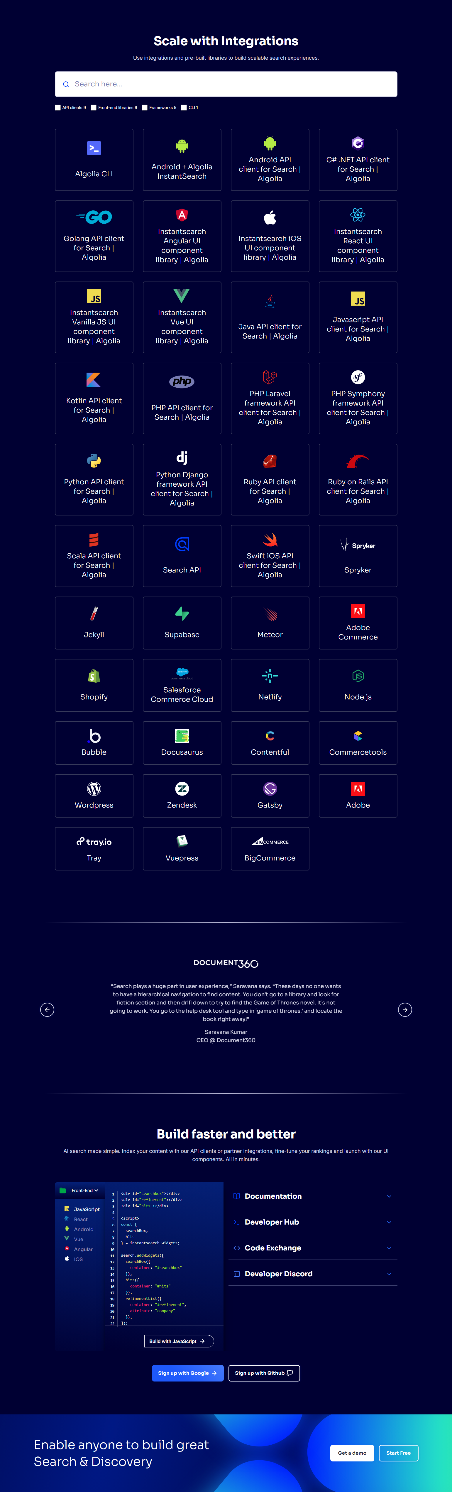 Integrations @Algolia