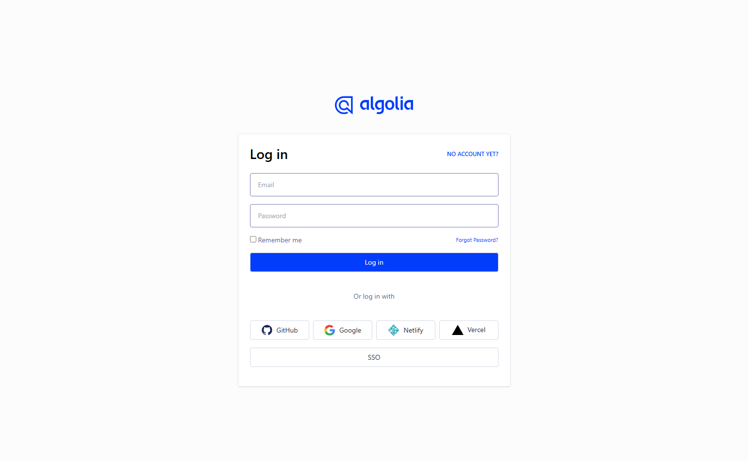 Login @Algolia