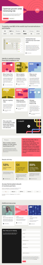 Landing Page @Alloy