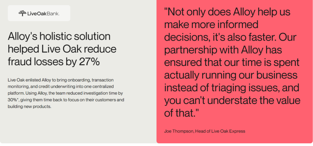 Testimonials Section @Alloy