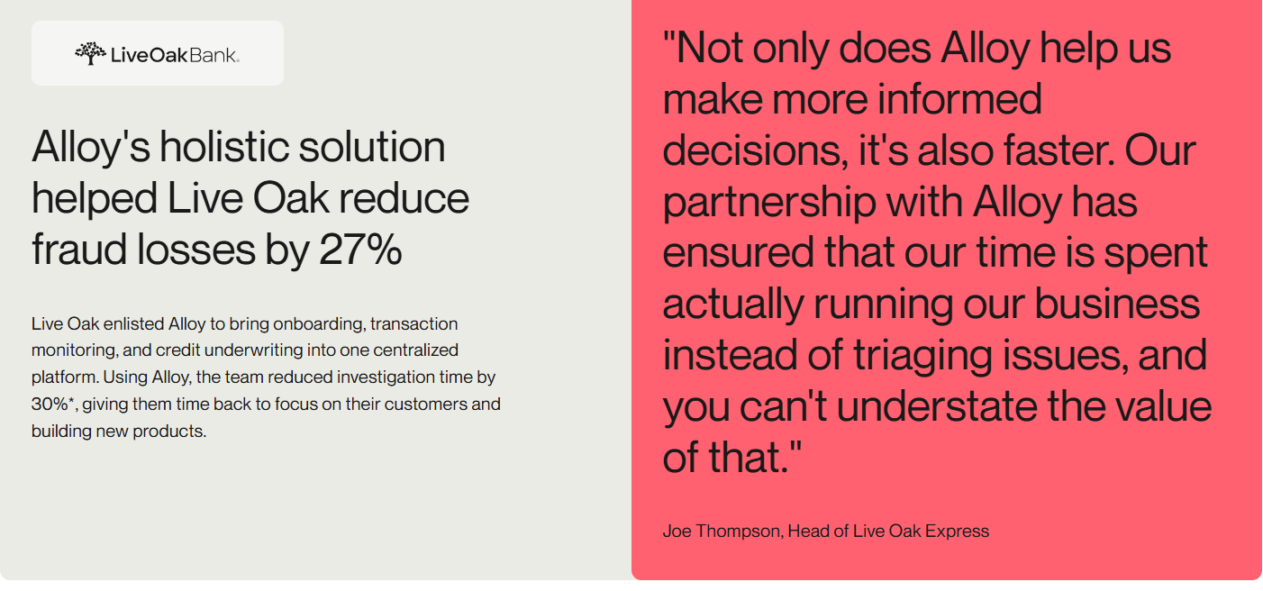 Testimonials Section @Alloy