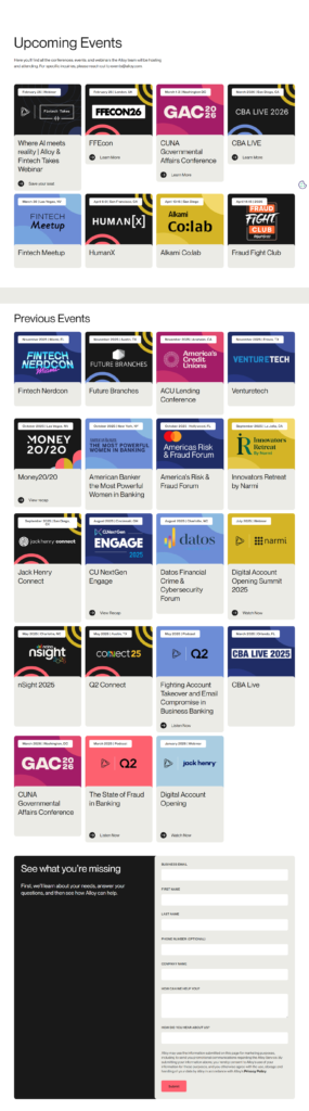 Events / Webinars @Alloy