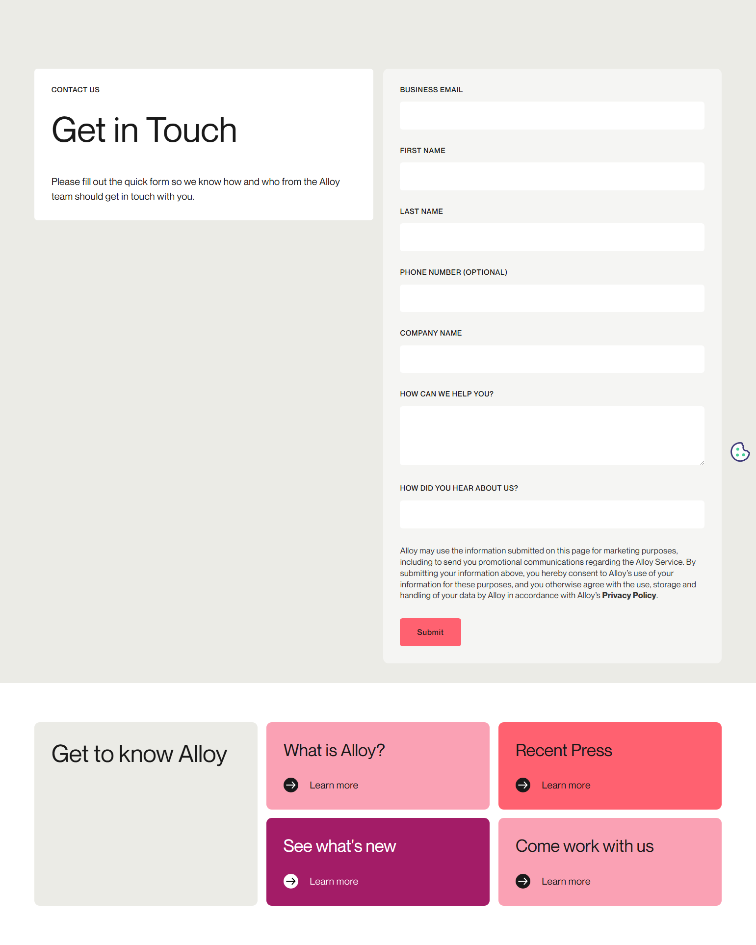 Contact Sales @Alloy
