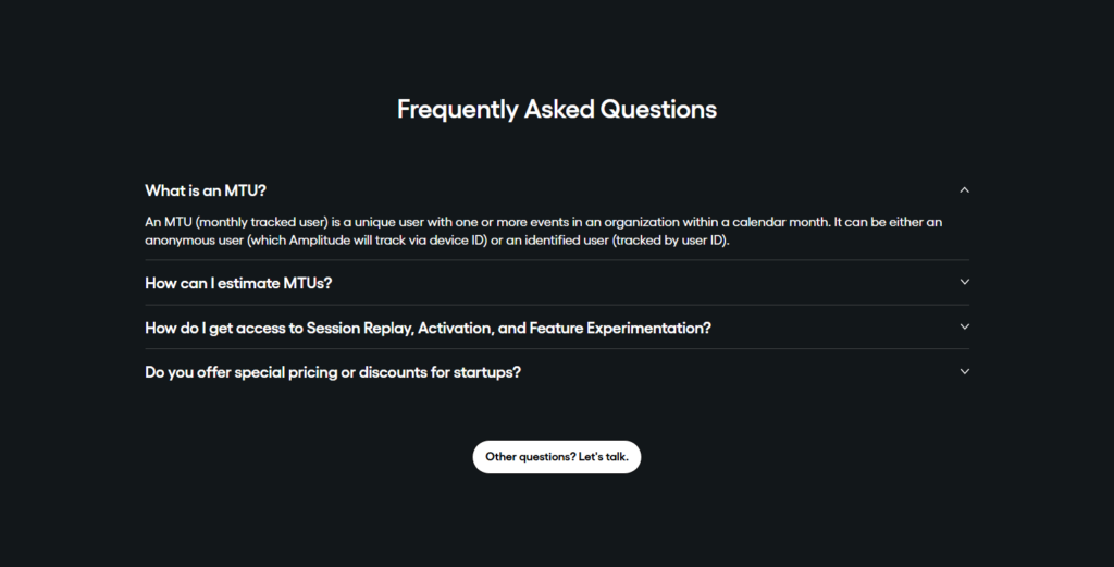 FAQ @Amplitude