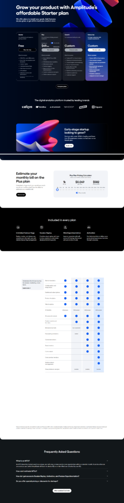 Pricing Page @Amplitude