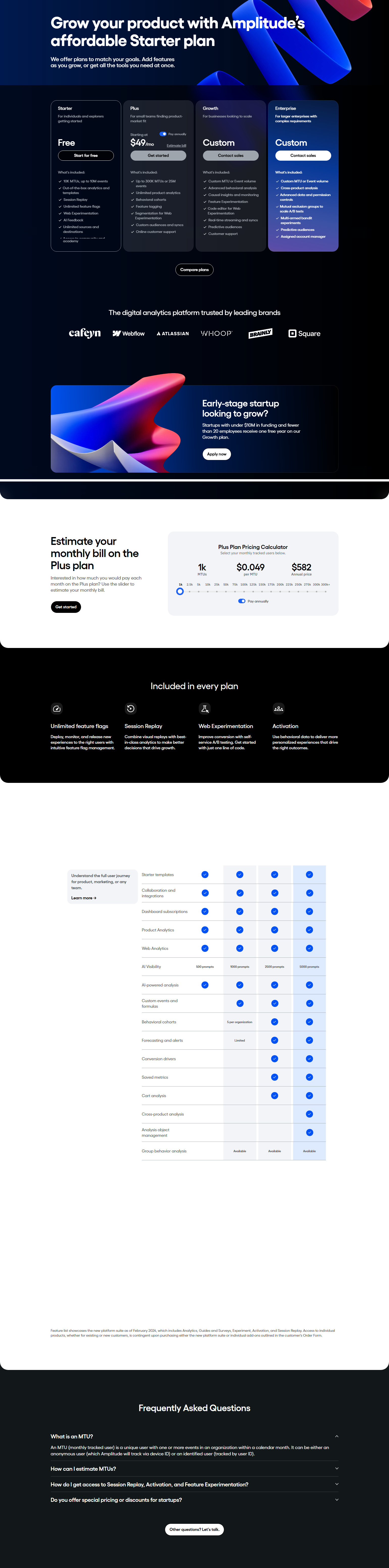 Pricing Page @Amplitude