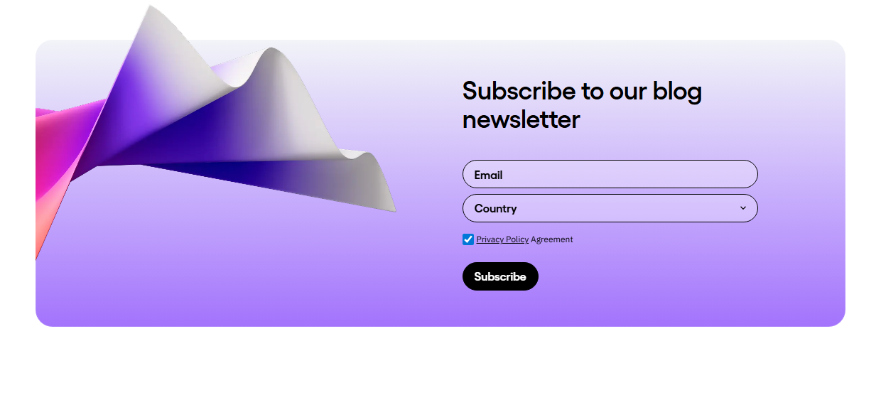 Newsletter Signup @Amplitude