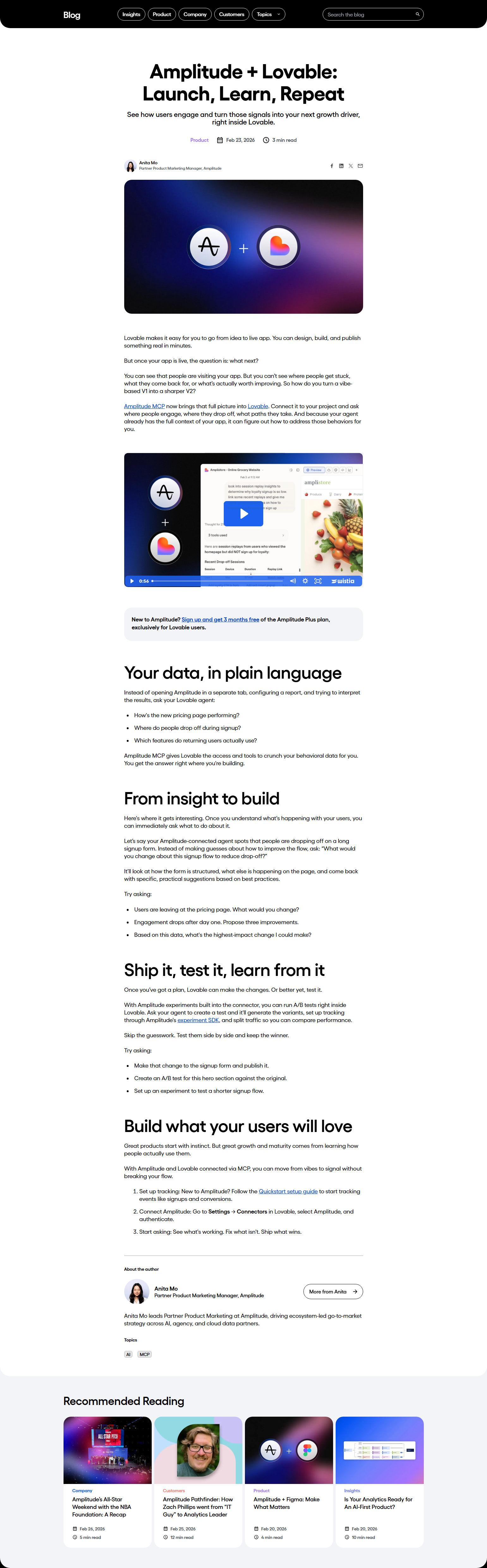 Blog Post @Amplitude