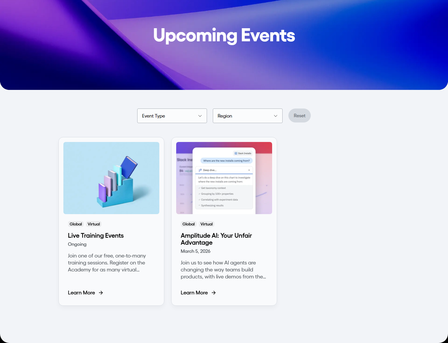 Events / Webinars @Amplitude