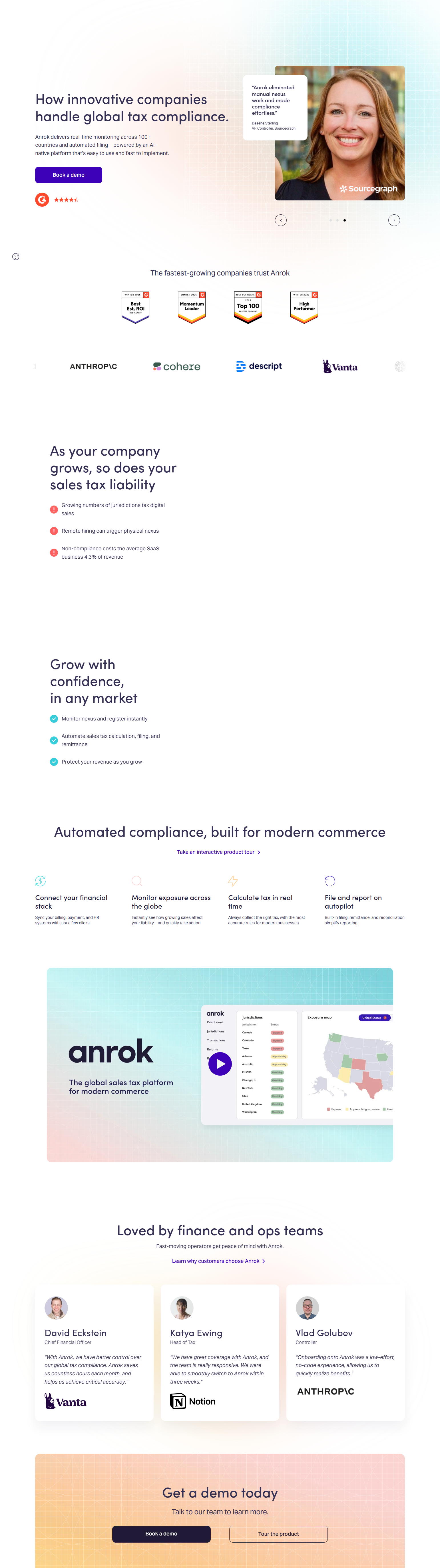 Landing Page @Anrok