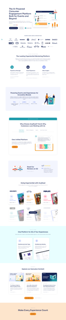 Landing Page @AnyRoad