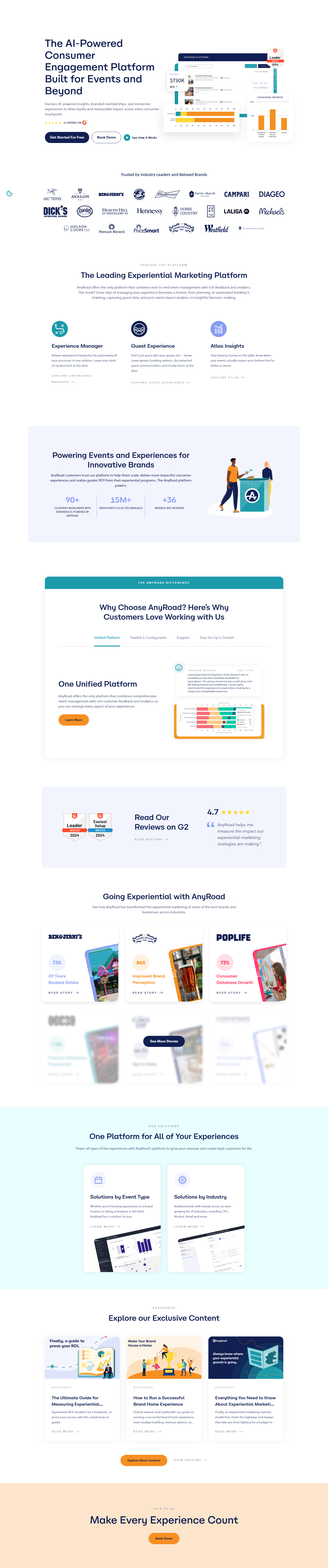 Landing Page @AnyRoad