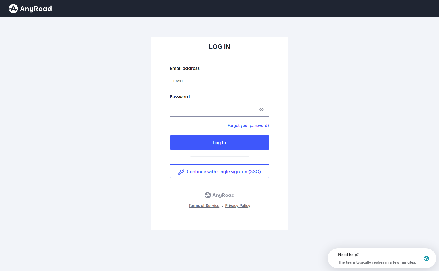 Login @AnyRoad