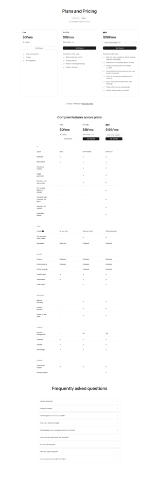 Pricing Page @Anything
