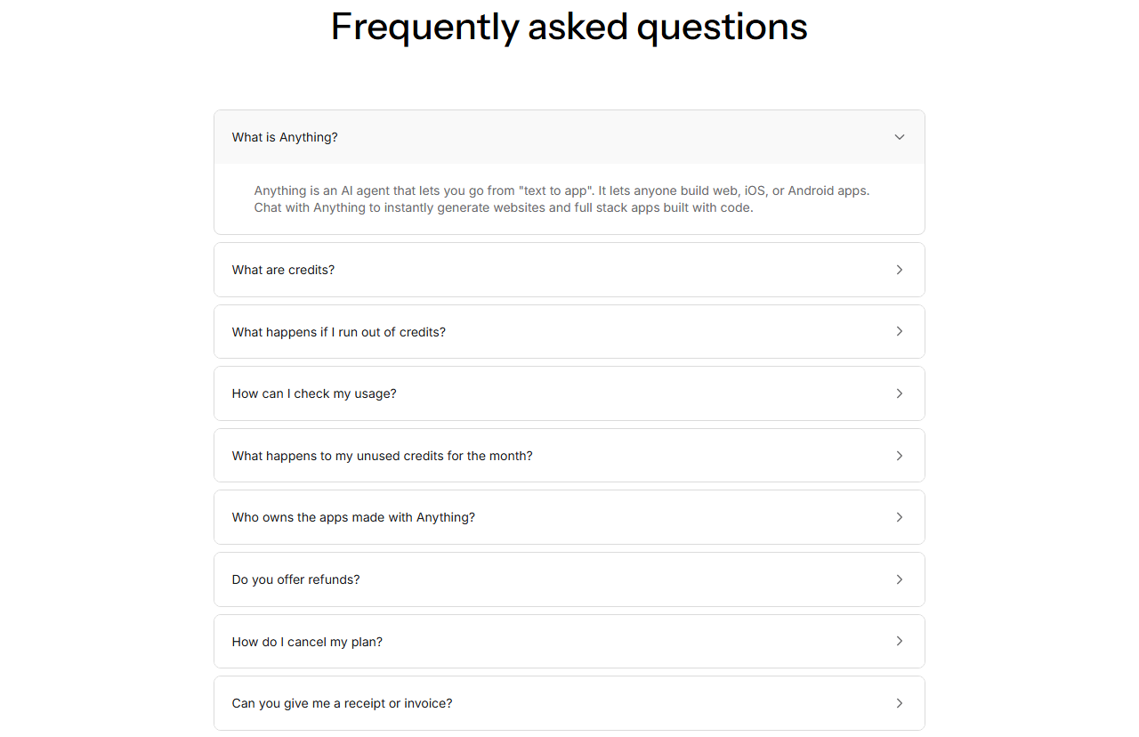 FAQ @Anything