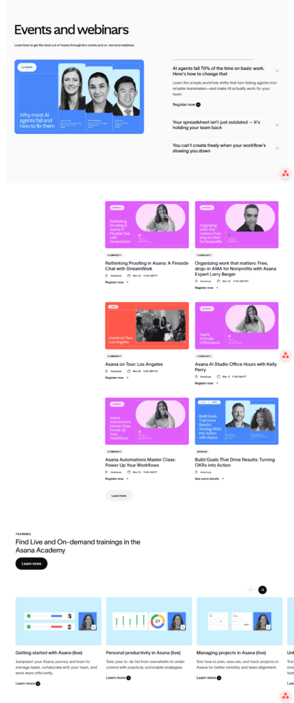 Events / Webinars @Asana