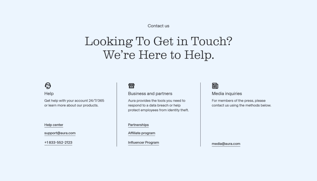 Contact Sales @Aura