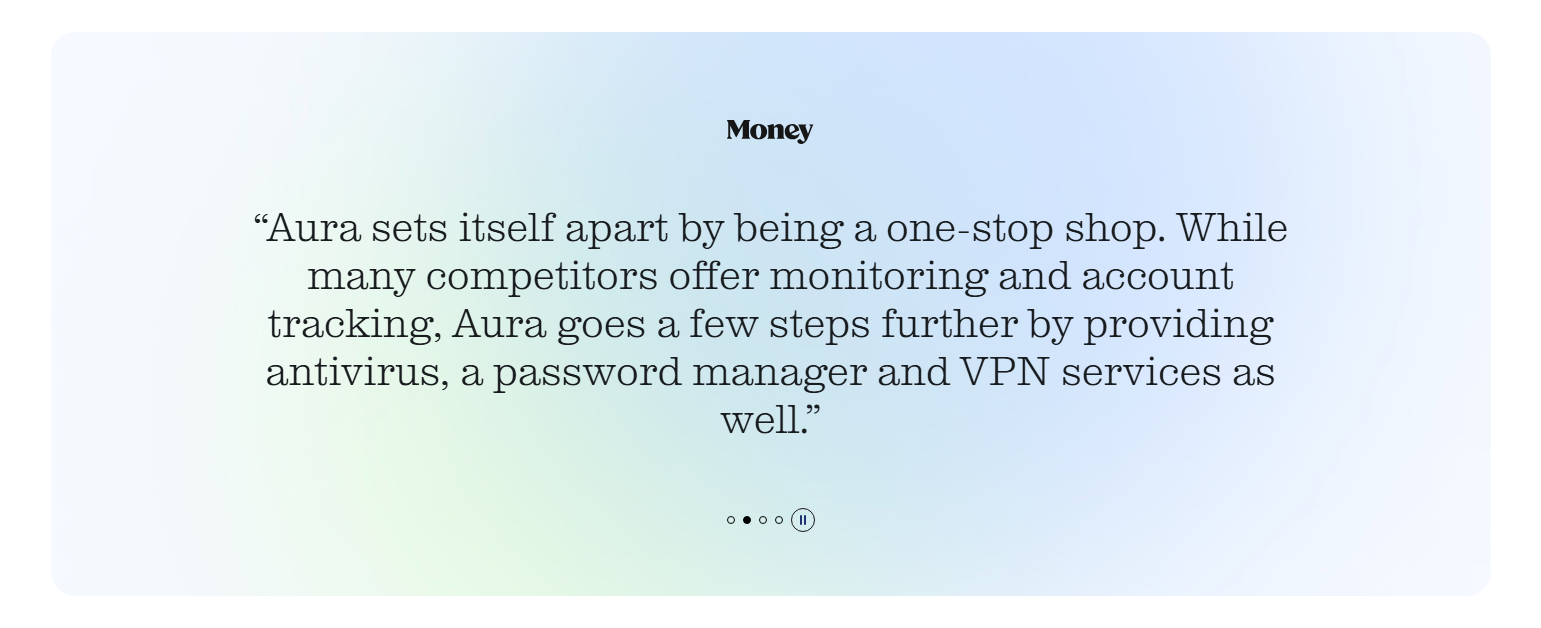 Testimonials Section @Aura